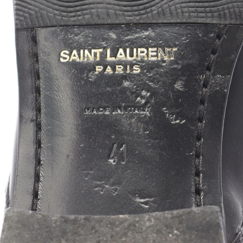 聖羅蘭巴黎男士黑色真皮靴 #41 二手-5