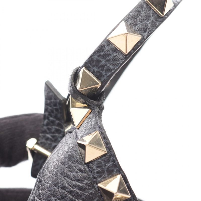 Valentino Garavani 鉚釘涼鞋，海軍藍皮革，#35，二手女款-9