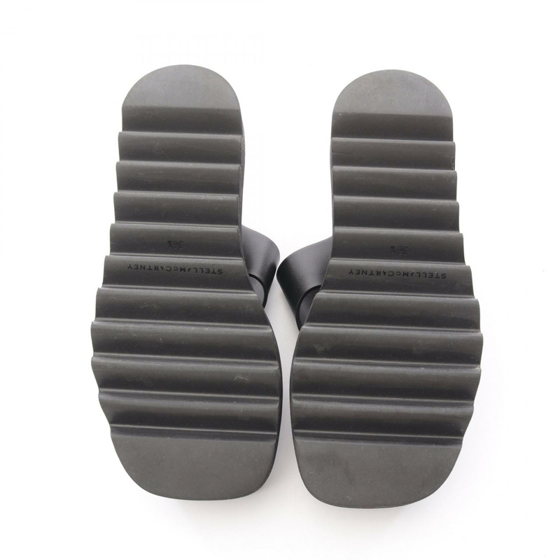 Stella McCartney SNEACK-ELYSE 涼鞋 810362 合成皮革 黑色 36.5 號女款-3