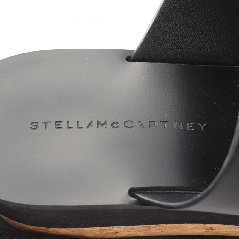 Stella McCartney SNEACK-ELYSE 涼鞋 810362 合成皮革 黑色 36.5 號女款-4