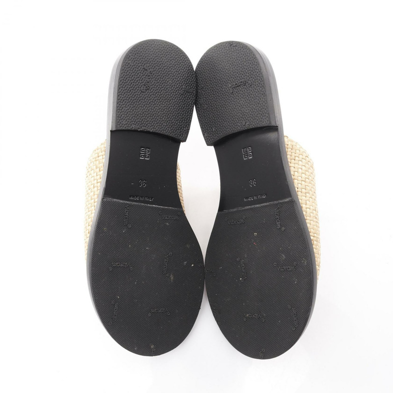 紀梵希 4G 液體涼鞋 拉菲草 米色 #36 二手女鞋-3