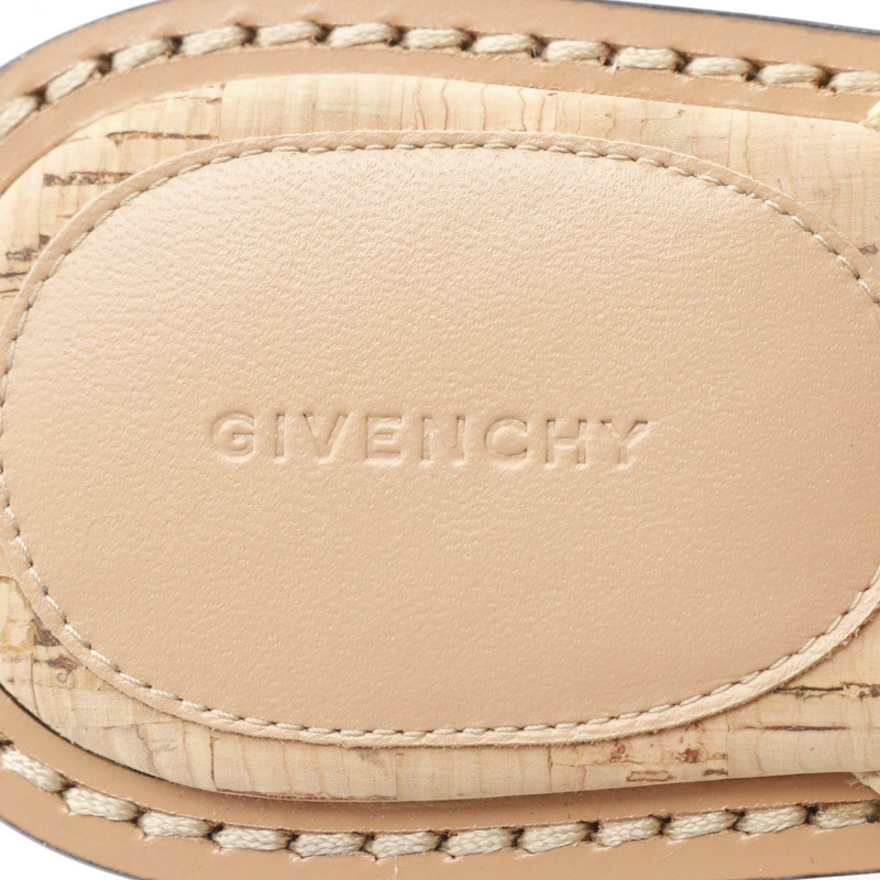 紀梵希 4G 液體涼鞋 拉菲草 米色 #36 二手女鞋-4