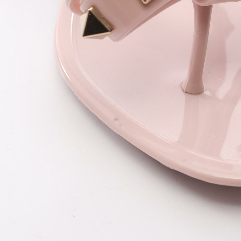 Valentino Garavani 鉚釘涼鞋 橡膠粉紅 #35 二手女鞋-9