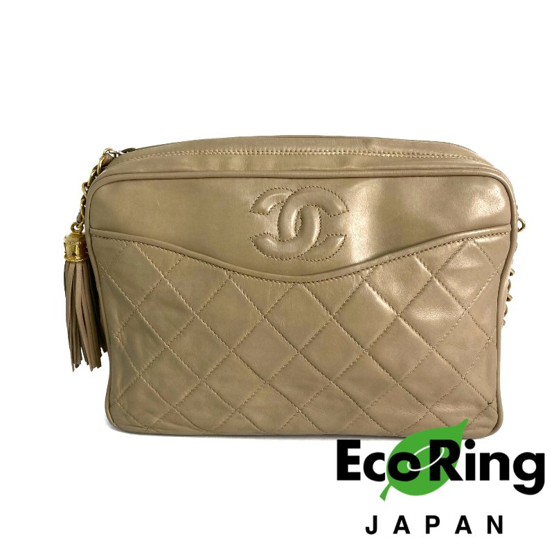 △ Chanel 香奈兒 Beige Lambskin Gold Tone Metal Chain Shoulder Bag #0 淺褐色小羊皮金色金屬鎖鏈肩背袋#0 - 257020737-0