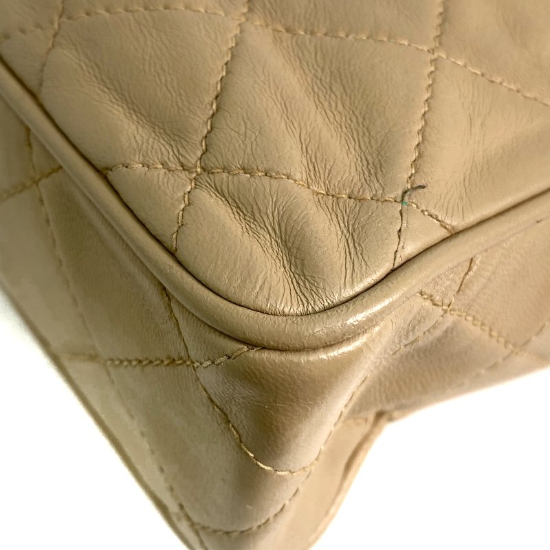 △ Chanel 香奈兒 Beige Lambskin Gold Tone Metal Chain Shoulder Bag #0 淺褐色小羊皮金色金屬鎖鏈肩背袋#0 - 257020737-6