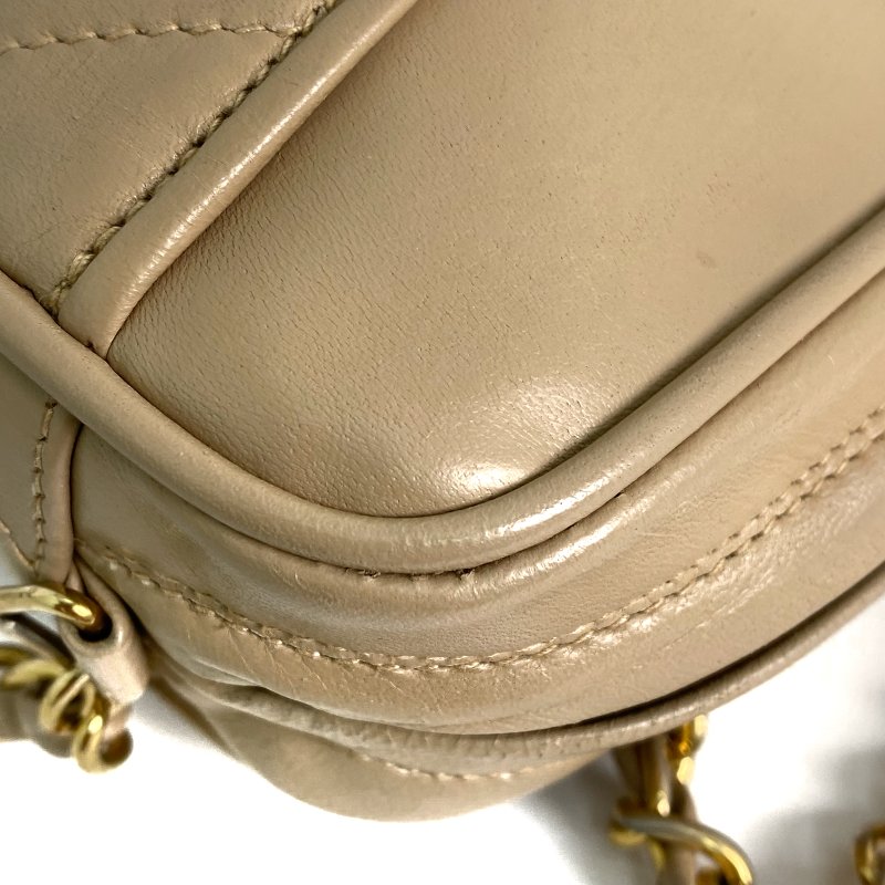 △ Chanel 香奈兒 Beige Lambskin Gold Tone Metal Chain Shoulder Bag #0 淺褐色小羊皮金色金屬鎖鏈肩背袋#0 - 257020737-11