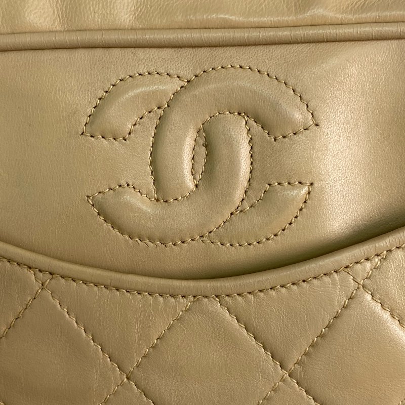 △ Chanel 香奈兒 Beige Lambskin Gold Tone Metal Chain Shoulder Bag #0 淺褐色小羊皮金色金屬鎖鏈肩背袋#0 - 257020737-16