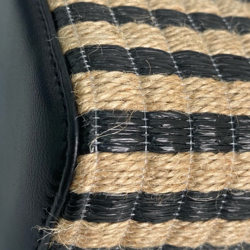 △ Chanel 香奈兒 Black And Beige Raffia East West Chain Shoulder Vanity Case AP1999 No.30 黑色和淺褐色拉菲草金色金屬鎖鏈化妝箱No.30 - 257020914-7