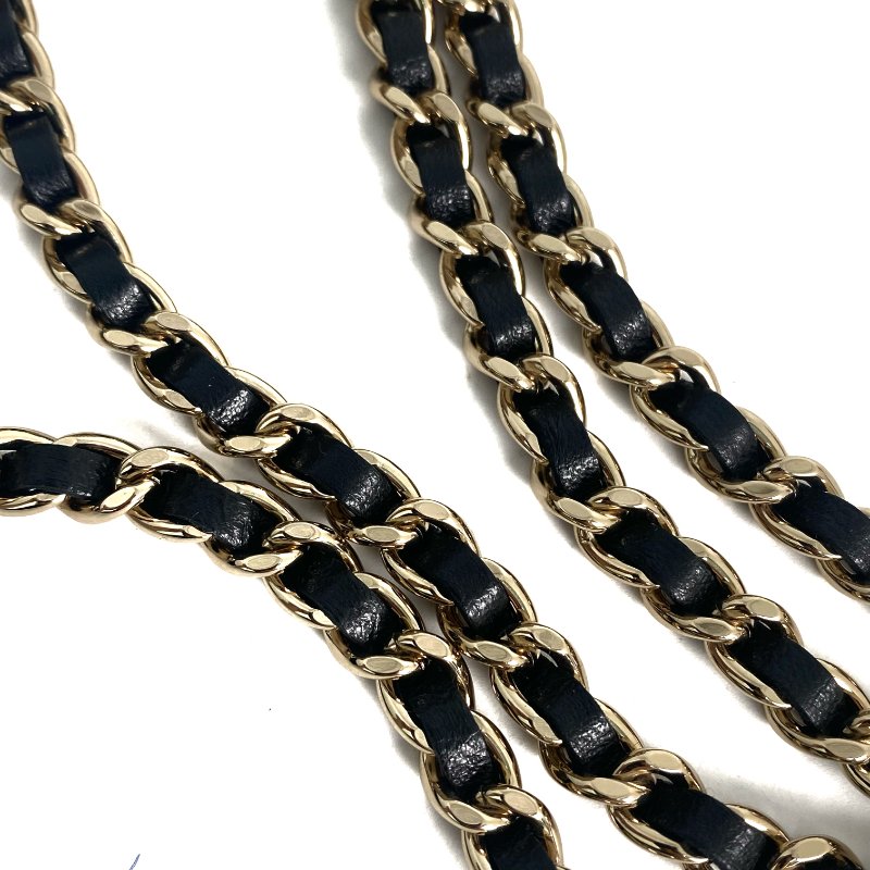 △ Chanel 香奈兒 Black And Beige Raffia East West Chain Shoulder Vanity Case AP1999 No.30 黑色和淺褐色拉菲草金色金屬鎖鏈化妝箱No.30 - 257020914-11