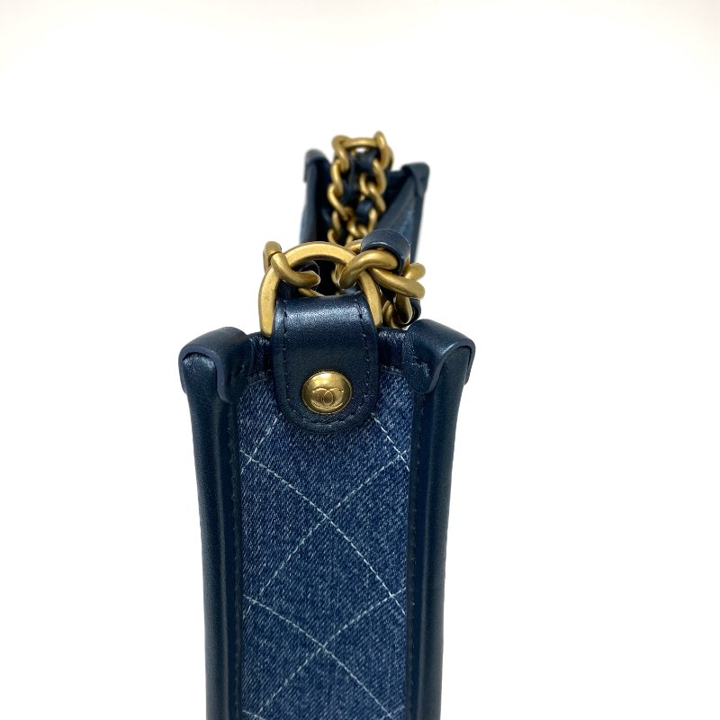 △ Chanel 香奈兒 Hobo Blue Denim Gold Tone Metal Chain 2Way Bag AS4532B 藍色牛仔布金色金屬鏈條兩用袋 AS4532B -257020493-5