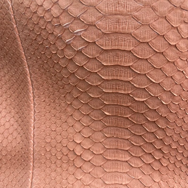 △ Chanel 香奈兒 Pink Python Silver Tone Metal Chain Shoulder Bag No.18 粉紅色蛇皮銀色金屬鎖鏈肩背袋No.18 - 257021236-16