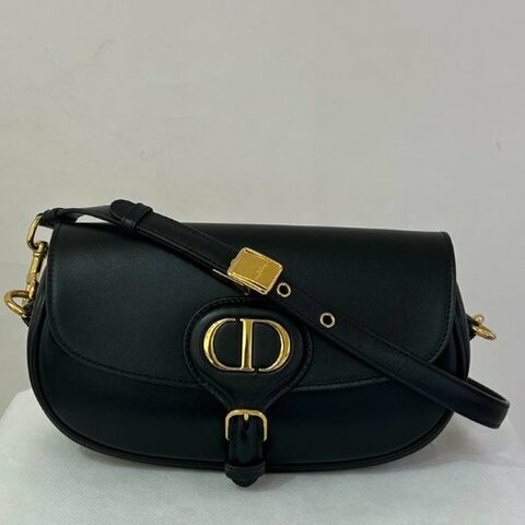 DIOR黑小牛皮Bobby East-West 新月包