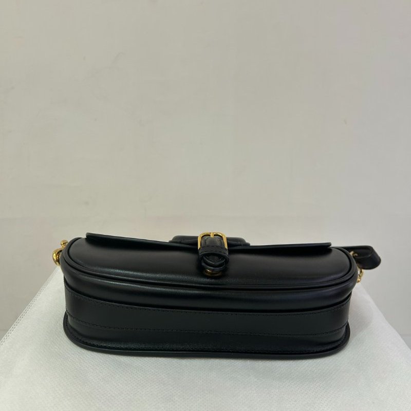 DIOR黑小牛皮Bobby East-West 新月包-4