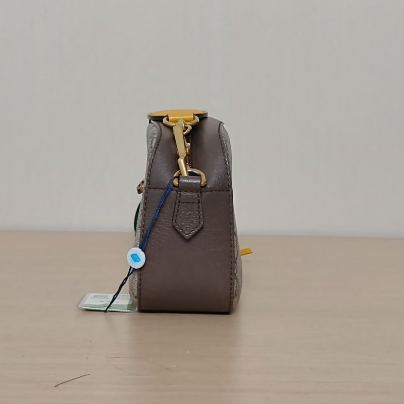 GUCCI NeoVintage虎頭相機包24烏木色PVC金扣肩背包-2