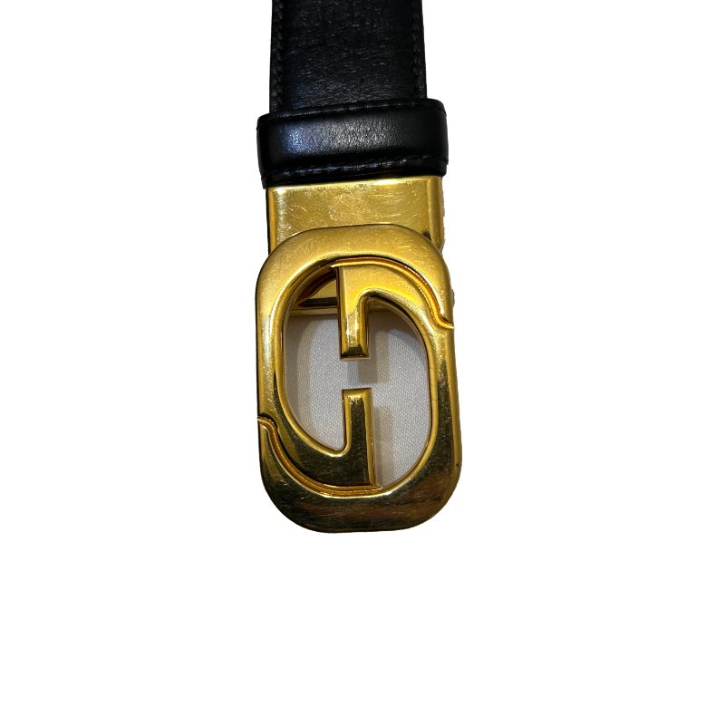 GUCCI金色Ｇ字Logo75公分皮帶-6