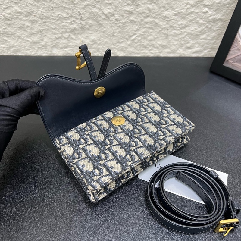 98新Dior迪奧Oblique saddle老花馬鞍腰包胸包 腰帶可拆卸-5