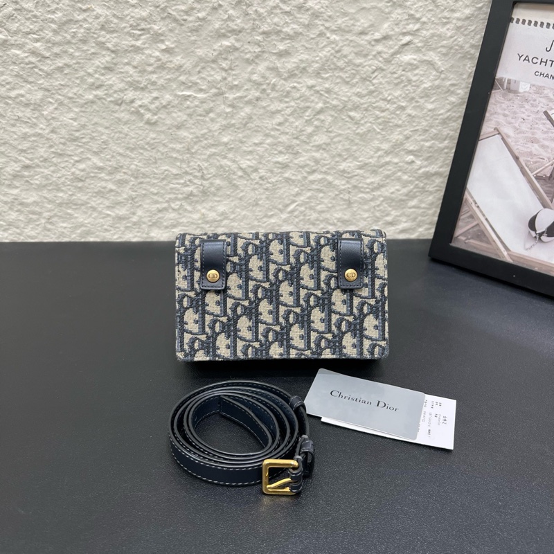 98新Dior迪奧Oblique saddle老花馬鞍腰包胸包 腰帶可拆卸-9
