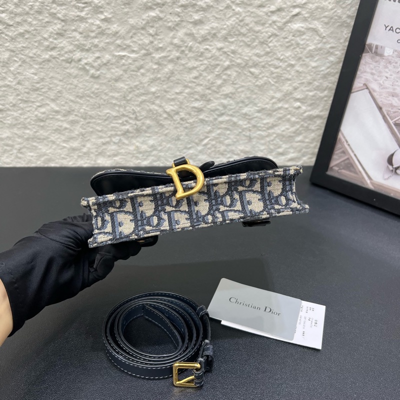98新Dior迪奧Oblique saddle老花馬鞍腰包胸包 腰帶可拆卸-10