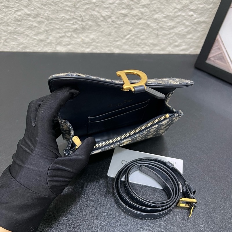 98新Dior迪奧Oblique saddle老花馬鞍腰包胸包 腰帶可拆卸-12