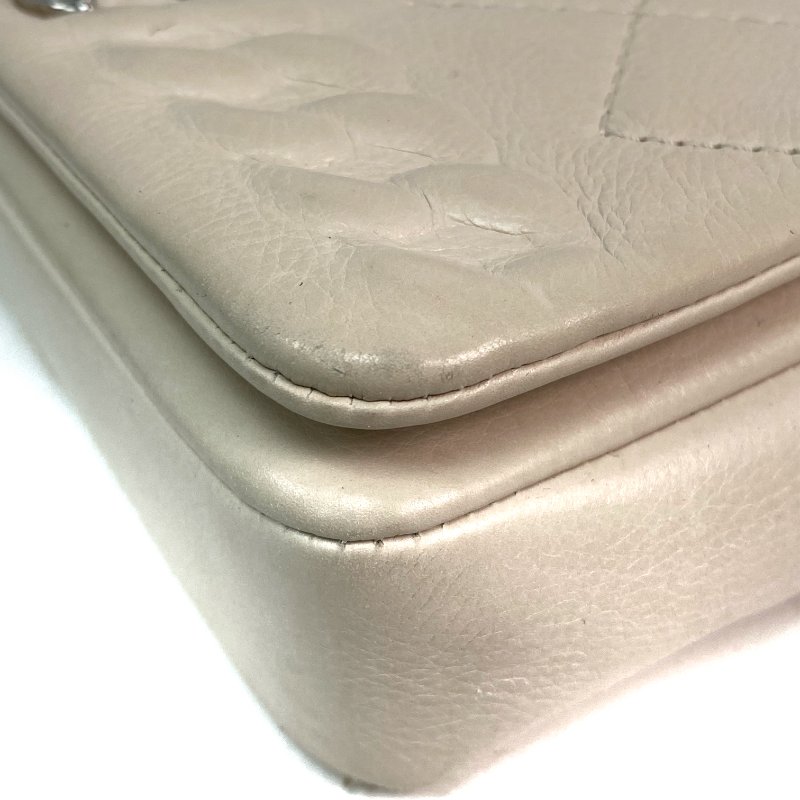 △ Chanel 香奈兒 Beige Calfskin Silver Tone Metal Single Flap Chain Shoulder Bag No.25 米白色小牛皮銀色金屬鎖鏈肩背袋No.25 - 257021309-7