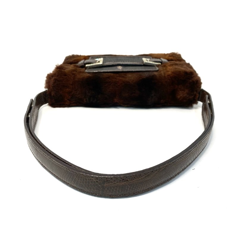 △ Fendi 芬迪 Vintage Brown Manta Ray Skin Lizard Skin Fur Handbag 復古啡色魔鬼魚皮蜥蜴皮毛皮手袋 - 247013237-7