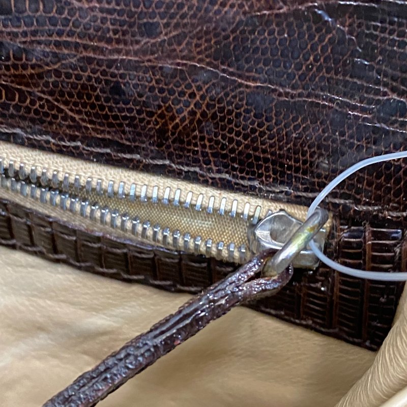 △ Fendi 芬迪 Vintage Brown Manta Ray Skin Lizard Skin Fur Handbag 復古啡色魔鬼魚皮蜥蜴皮毛皮手袋 - 247013237-22