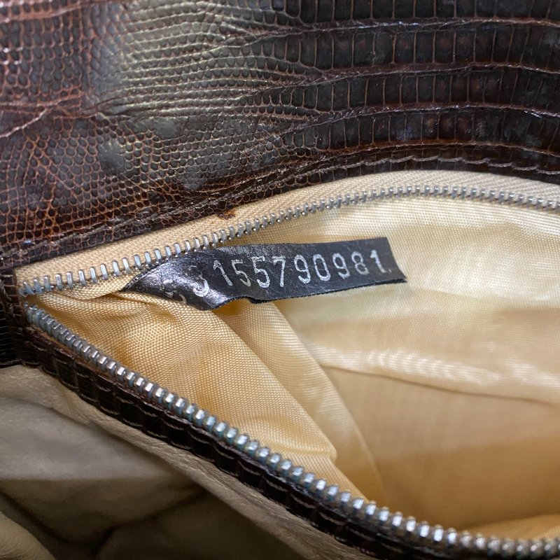 △ Fendi 芬迪 Vintage Brown Manta Ray Skin Lizard Skin Fur Handbag 復古啡色魔鬼魚皮蜥蜴皮毛皮手袋 - 247013237-25