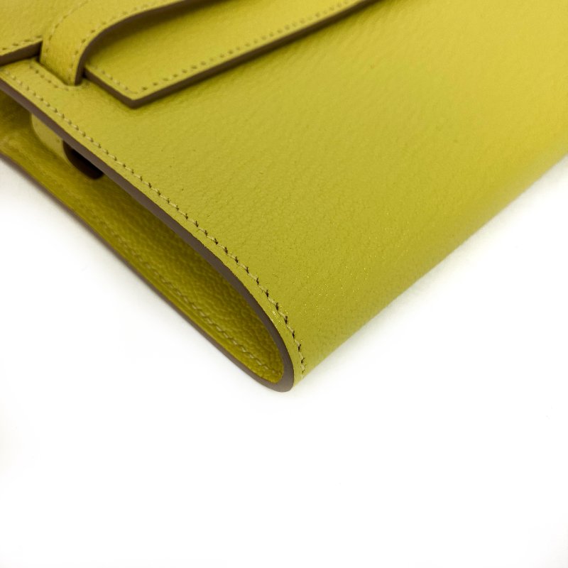 △ Hermes 愛馬仕 Kelly To Go 9R Lime Mysore Goatskin Gold-Plated Hardware Wallet With Strap Stamp Y 檸檬黃山羊皮金扣肩帶銀包 Y刻 -257015704-10