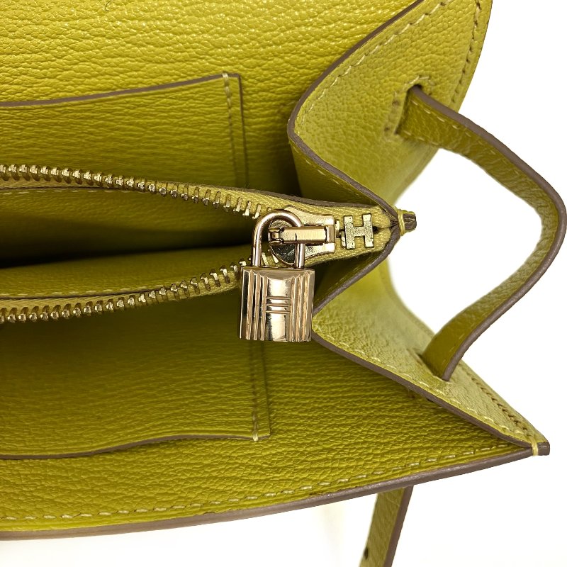 △ Hermes 愛馬仕 Kelly To Go 9R Lime Mysore Goatskin Gold-Plated Hardware Wallet With Strap Stamp Y 檸檬黃山羊皮金扣肩帶銀包 Y刻 -257015704-19