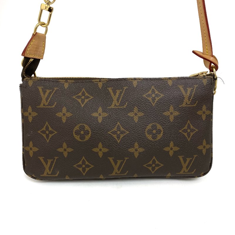 △ Louis Vuitton 路易威登 Brown Coated Canvas Monogram 2Way Bag M82766 啡色塗層帆布經典花紋兩用袋 M82766 -257021494-3