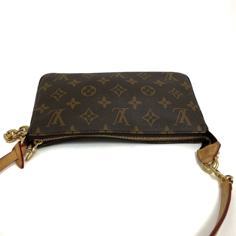 △ Louis Vuitton 路易威登 Brown Coated Canvas Monogram 2Way Bag M82766 啡色塗層帆布經典花紋兩用袋 M82766 -257021494-9