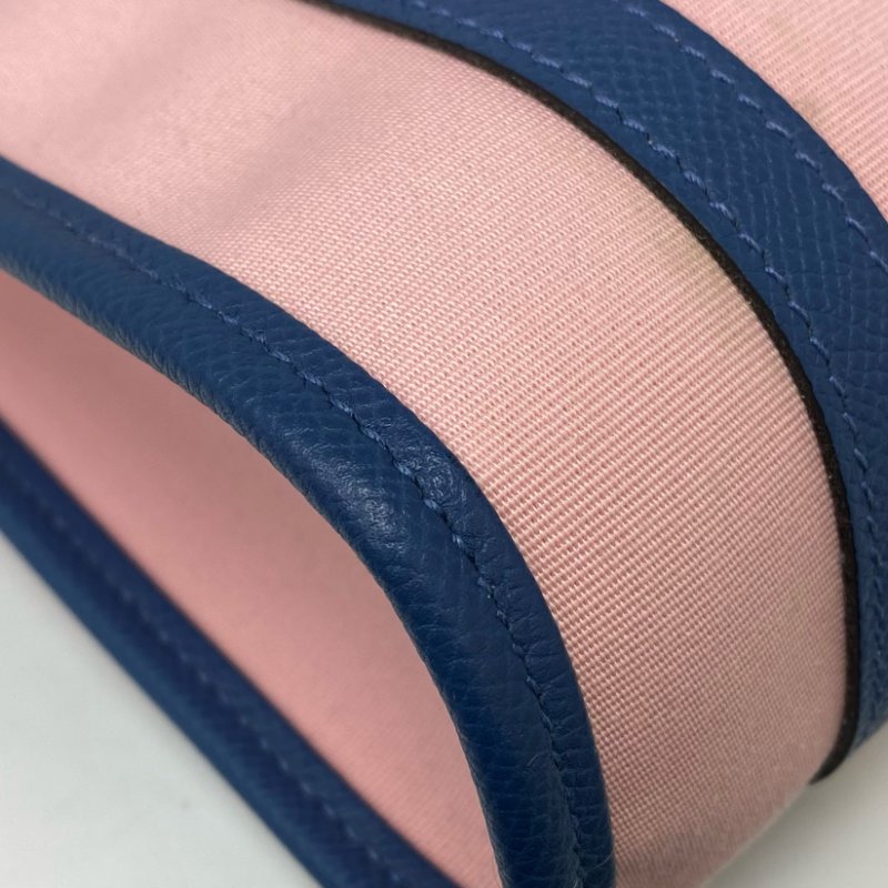 △ Hermes 愛馬仕 Petit H Blue, Pink Canvas, Epsom Calfskin Tote Bag 藍色, 粉紅色帆布, 壓紋小牛皮托特袋 -257021759-11