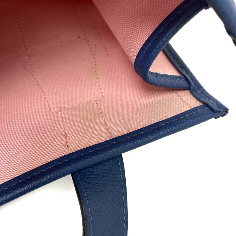 △ Hermes 愛馬仕 Petit H Blue, Pink Canvas, Epsom Calfskin Tote Bag 藍色, 粉紅色帆布, 壓紋小牛皮托特袋 -257021759-19