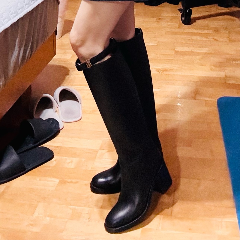 Burberry 黑金長靴 冬天好百搭 38-9