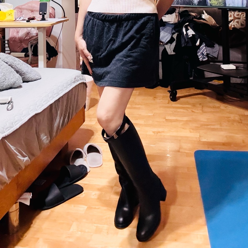 Burberry 黑金長靴 冬天好百搭 38-12