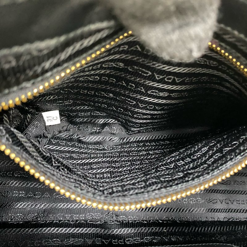 △ Prada 普拉達 Aimee Black Nylon Shoulder Bag 黑色尼龍肩背袋 -257022169-15