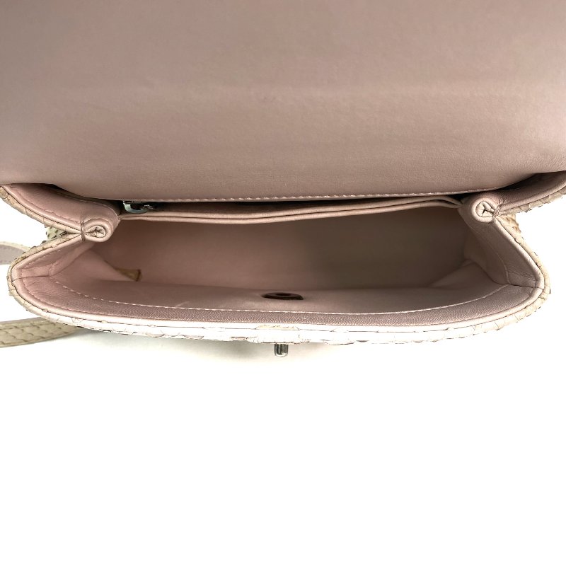 △ Chanel 香奈兒 Beige Python Ruthenium-Finish Metal Coco Handle Chain Shoulder Bag No.11 淺褐色蛇皮鍍釕金屬鎖鏈肩背袋No.11 - 257021608-16