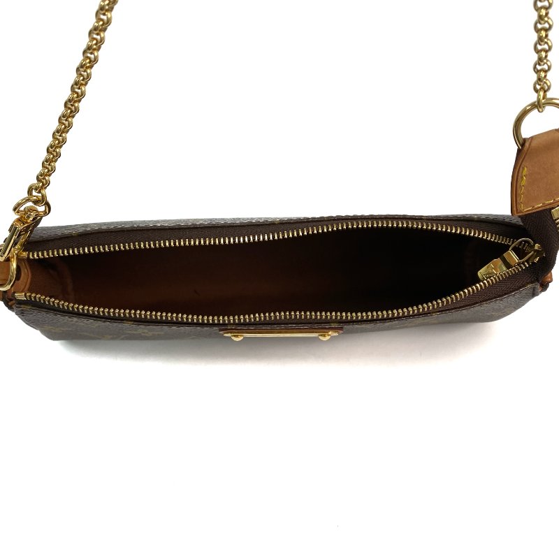 △ Louis Vuitton 路易威登 Brown Coated Canvas Monogram Eva Chain Shoulder Bag M95567 啡色塗層帆布經典老花鎖鏈手袋 - 257022215-17
