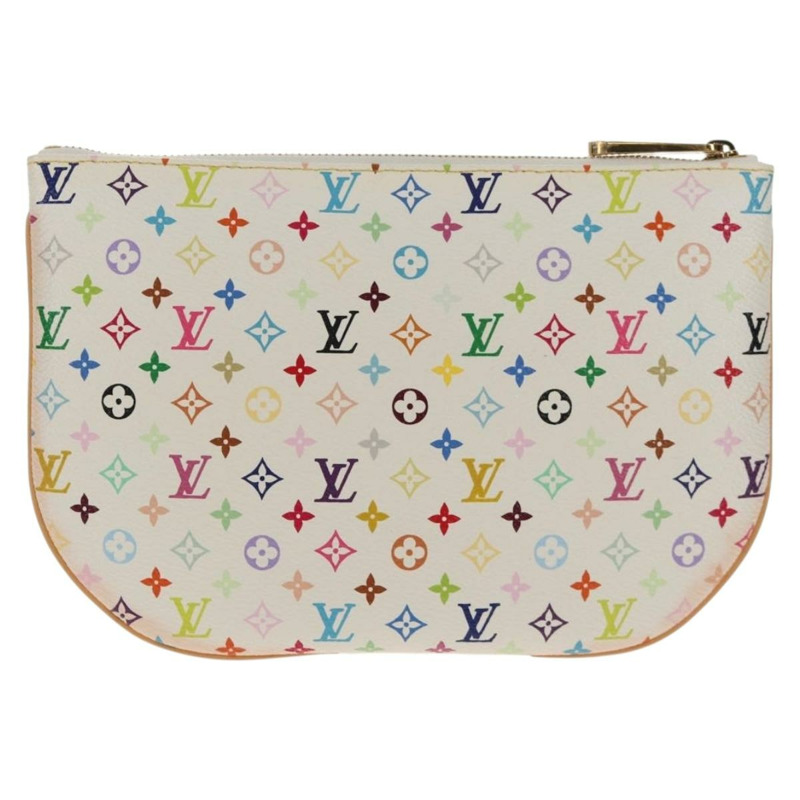 【日本直送】路易威登 Monogram Multicolor Pochette GM 手拿包 白色 M60027 正品 145858A-1