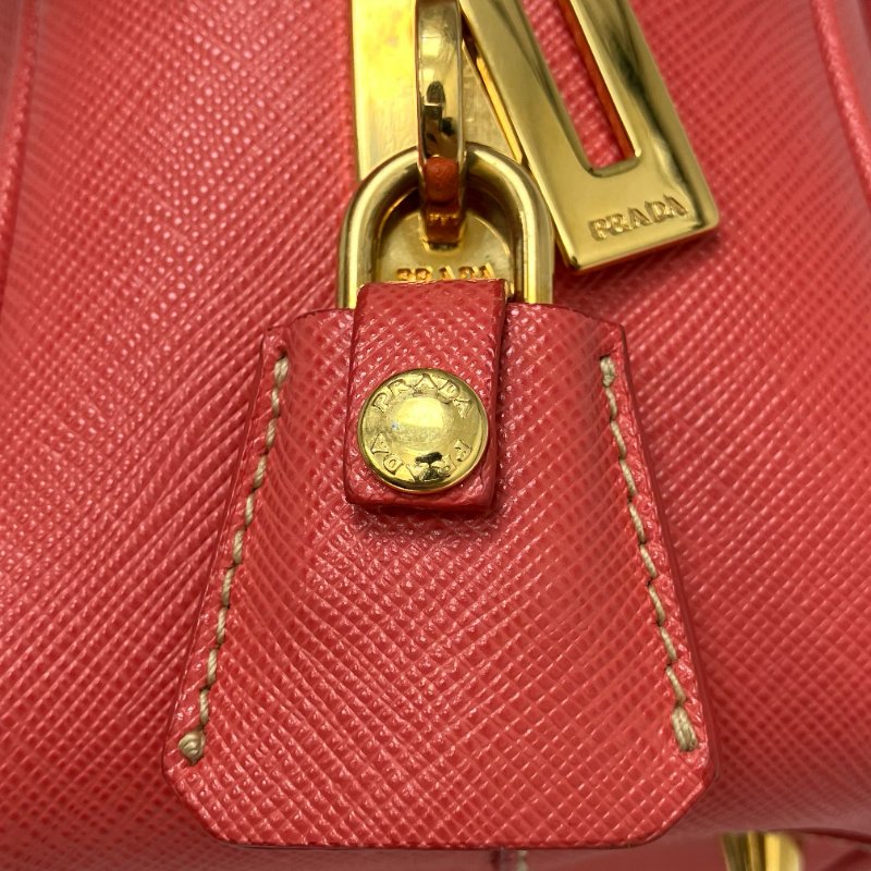 ☆ Prada 普拉達 Pink Saffiano Leather Handbag 粉紅色十字壓紋皮革手袋 -257022420-18