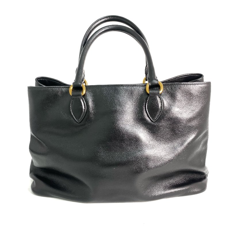 △ Prada 普拉達 Black Calfskin 2 Way Bag 1BA579 黑色小牛皮兩用袋 - 257020790-2