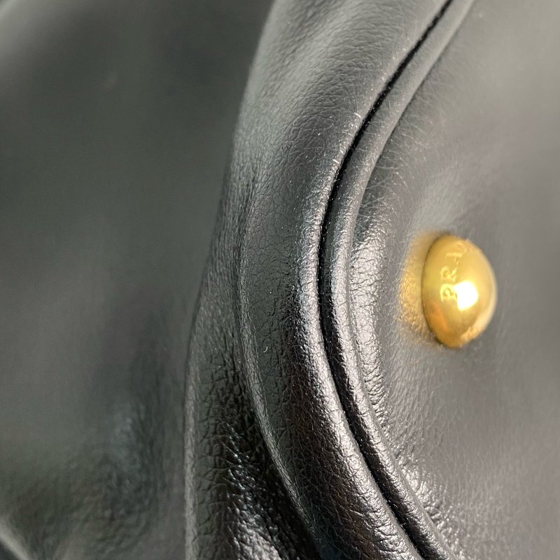 △ Prada 普拉達 Black Calfskin 2 Way Bag 1BA579 黑色小牛皮兩用袋 - 257020790-8