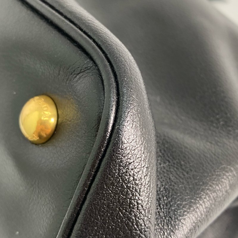 △ Prada 普拉達 Black Calfskin 2 Way Bag 1BA579 黑色小牛皮兩用袋 - 257020790-9