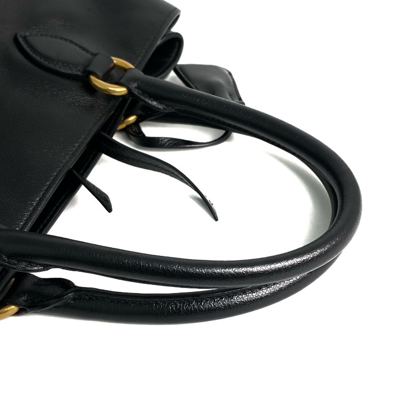 △ Prada 普拉達 Black Calfskin 2 Way Bag 1BA579 黑色小牛皮兩用袋 - 257020790-11