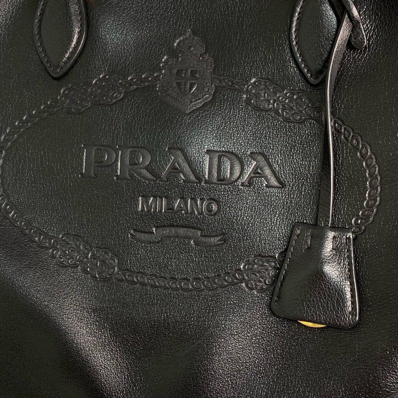 △ Prada 普拉達 Black Calfskin 2 Way Bag 1BA579 黑色小牛皮兩用袋 - 257020790-12
