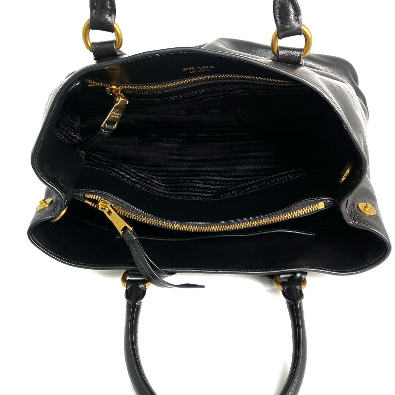 △ Prada 普拉達 Black Calfskin 2 Way Bag 1BA579 黑色小牛皮兩用袋 - 257020790-16