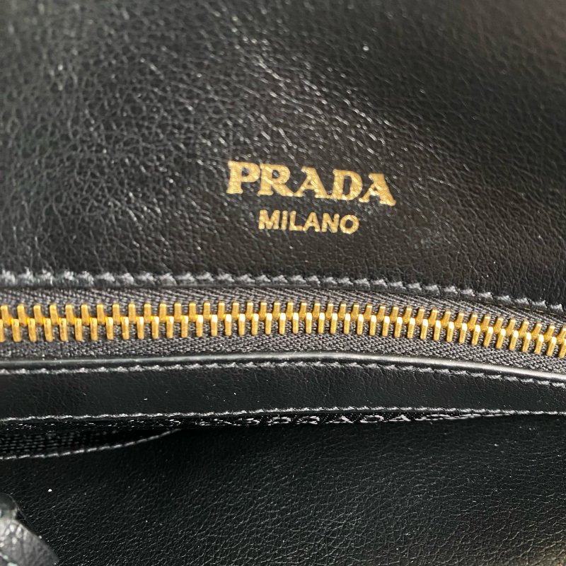 △ Prada 普拉達 Black Calfskin 2 Way Bag 1BA579 黑色小牛皮兩用袋 - 257020790-21