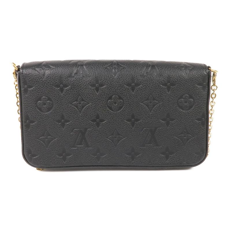 LOUIS VUITTON Monogram Empreinte Felicie Pochette金扣鏈帶肩背袋-1