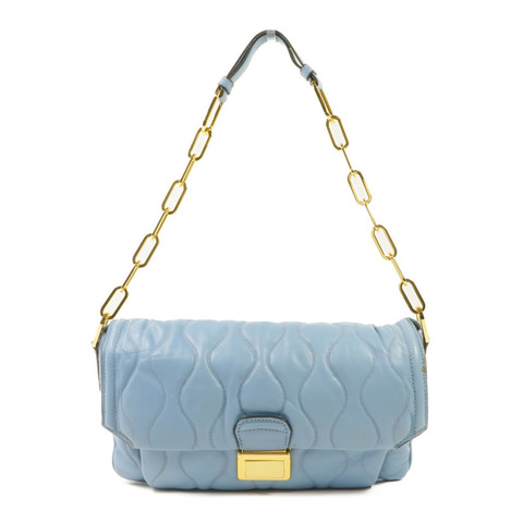 Miu Miu 羊皮皮革Chain Shoulder Bag金扣鏈帶肩背袋