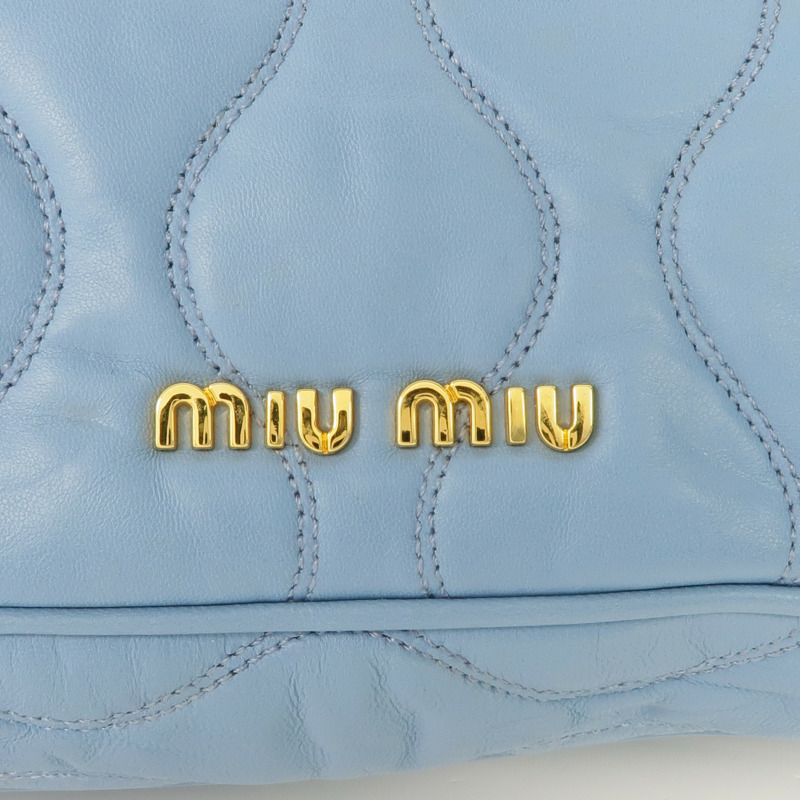 Miu Miu 羊皮皮革Chain Shoulder Bag金扣鏈帶肩背袋-11